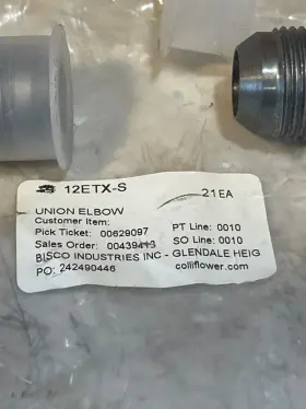 12ETXS PARKER Triple Lok Flare Union Elbow #3