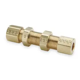 Parker 62cbh-6 3/8 Inch Compression Brass Bulkhead Union 10pk