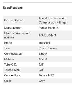 A6MES6-MG PARKER Trueseal Push Connect Male Swivel Elbow #3