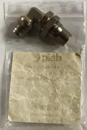 0106890 PIAB Equal Bulkhead Elbow Nos