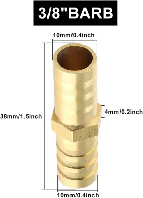 WQ210804-0016 PIUTOUYAR Hose Barb Fitting Hex Barbed Splicer #2