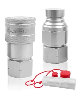 KSJT02 PNYZIK Npt Skid Steer Flat Hydraulic Connect Couplers