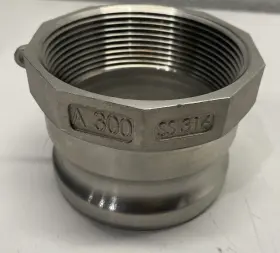 A300-SS316 PRO FLOW Kuriyama Steel Male Cam Groove Adapter