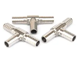 77060900 PROBREW Steel Hose Barb Tee Barbed Splitter