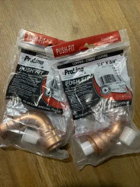 651-004HC PROLINE Push Elbow Copper