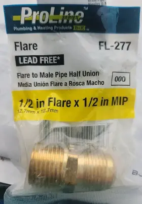 FL-277 PROLINE Flare Male Pipe Half Union