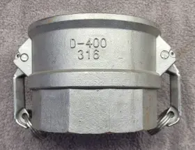 Pt 1400440l2 4 Inch Camlock Fitting Type D-400 316 Stainless Steel Female X Npt