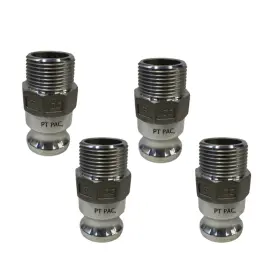 100-F-316 PT PAC Male Cam Lock Pipe Acting Coupler