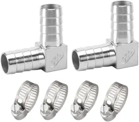 701506999484 PYSRYCH Steel Hose Barb Fitting Elbow Barbed