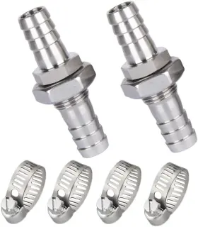 701506999545 PYSRYCH Steel Hose Barb Fitting Bulkhead Barbed