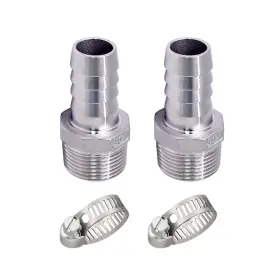 SS304-125 PYSRYCH Steel Hose Barb Fitting Barbed Npt Male