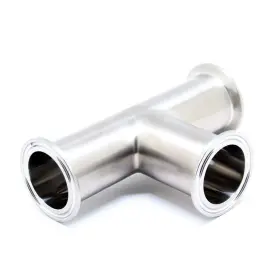 FTC011 QIIMII Clamp Equal Tee Clover Fittings Steel