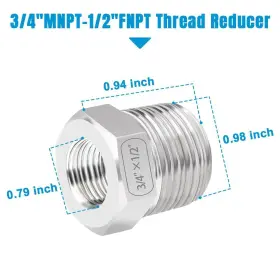 791107514193 QUICKUN Steel Reducing Hex Bushing Male Npt Bu #2