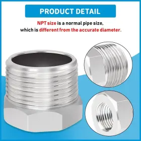 791107514193 QUICKUN Steel Reducing Hex Bushing Male Npt Bu #3