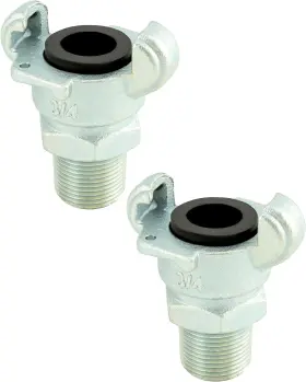 QS-30484 QWORK Iron Air Hose Fitting Npt Male End Pack
