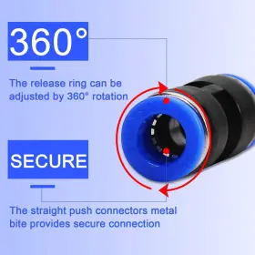 CONNECTORS001 RIIRIOU Connect Straight Push Connectors Od #3