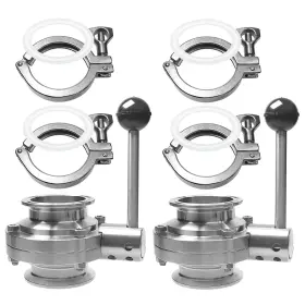 TC-BV-304 RIXIGOOD Clamp Butterfly Valves Handle Silicone