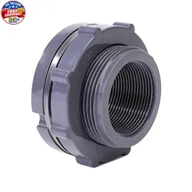 Sanpaint 605500321664 2 Inch Pvc Bulkhead Fitting For Water Barrel Tank Rain Barrels Npt2 Fema