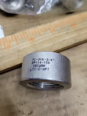 IS6CTHCSP114F Half Coupling Npt Pipe Fitting Weld Cast #3