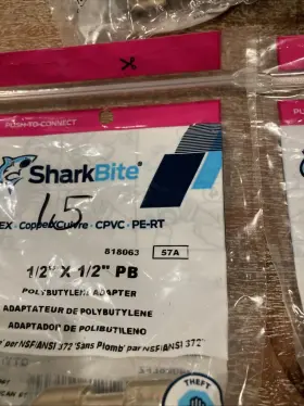U4008LFZ / SHARKBITE Shark Bite Polybutylene Adapter Push #3