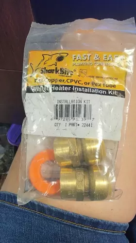 22441 SHARKBITE Nos Water Heater Connection Fitting Kit