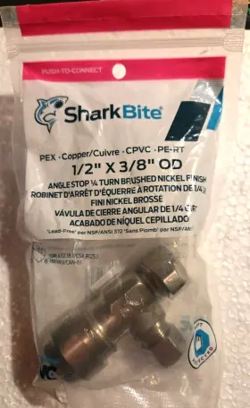 23036LFBN SHARKBITE Push Connect Quarter Turn Angle Valve