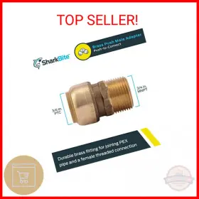 U134LFA SHARKBITE/CASH ACME Mnpt Adapter Push Connect Fitting #2