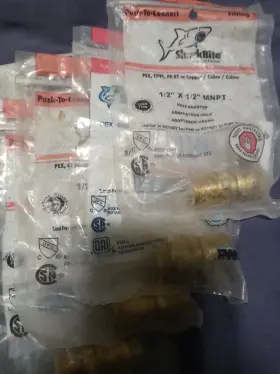 PF-MA3-LF SHARKBITE Push Mnpt Lead Male Adapter