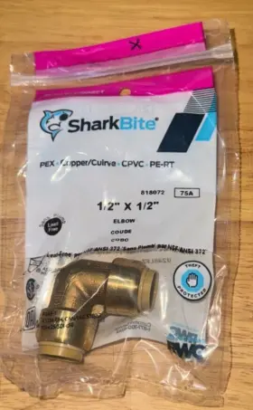 U248LFZ SHARKBITE Pex Push Connect Elbow