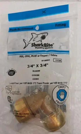 U256LFZ SHARKBITE Elbow Push Connect