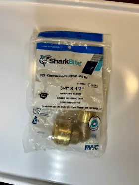 U274LFZ SHARKBITE Push Connect Reducing Elbow
