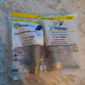 U3140LFA SHARKBITE Push Connect Slip Adapter Mnpt Lead