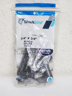 UP256Z5 SHARKBITE Crimp Pex Barb Elbow Poly Alloy