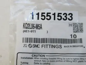 KQ2L06-M5A SMC Pack Push Connect Elbow Tube Fitting #2