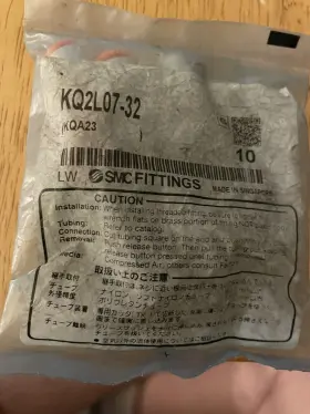 KQ2L07-32 SMC Pbt Push Connect #2