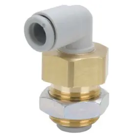 KQ2LE10-00A SMC Bulkhead Union Elbow Push Connect