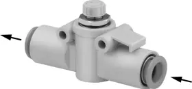 KQ2T10-00A SMC Air Flow Meter Control Valve Push Connect Cv