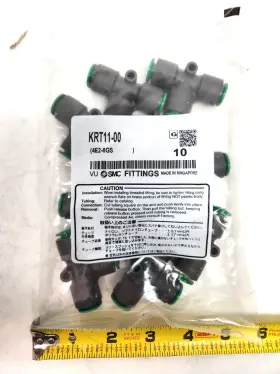 KRT11-00 SMC Tee Union Pneumatic Tube Od Push Fitting Flame