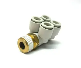 SQ2ZD10-04S SMC Pneumatic Fitting Double Branch