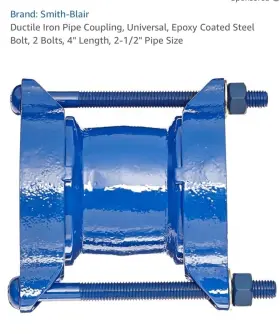 46102840335000 SMITH-BLAIR Ductile Iron Coupling Pipe Epoxy