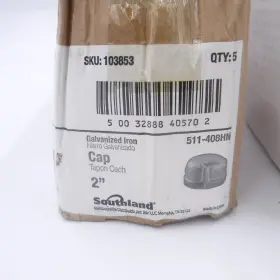 103853 SOUTHLAND Pack Galvanized Malleable Iron Pipe End Cap #3
