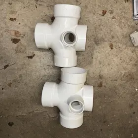 P439-420 SPEARS Pvc Dwv Double Sanitary Tee Inlet
