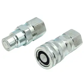 FF12-08N STEVENS LAKE PARTS Flat Hydraulic Connect Coupler