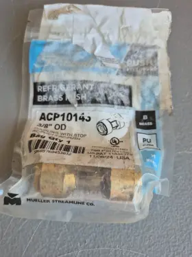 ACP10143 STREAMLINE Mueller Refrigerant Push Fitting Coupling