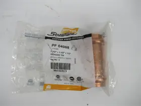 Streamline Pf-04088 Pf 04088 1-1/2 Inch X 1/2 Press Copper Reducing Tee