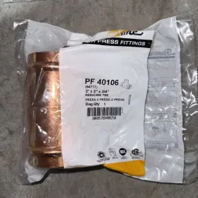 PF-40106 STREAMLINE Copper Propress Reducing Tee Fitting