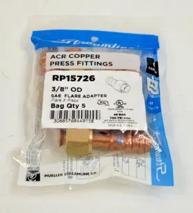 RP15726 STREAMLINE Mueller Acr Copper Press Flare Adapter