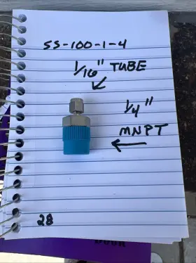 SS-100-1-4 SWAGELOK Male Connector Fitting Tube Od Mnpt