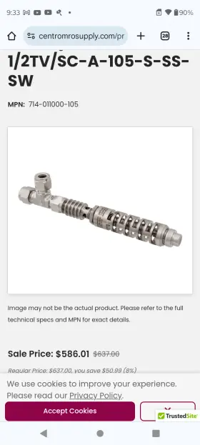SS-1210-1-12SC11 SWAGELOK Compression Fittings