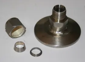 SS-600-SC-32 SWAGELOK Tube Od Sanitary Flange Adapter Fitting #3